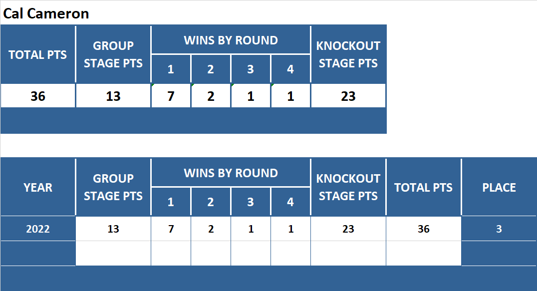 FIFA Lifetime Stats